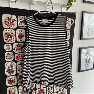 Frank + Oak striped sleeveless muscle tee